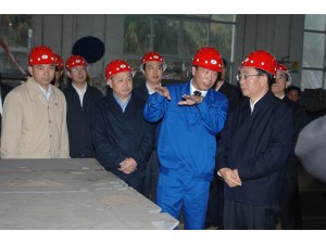 政治局常委賀國(guó)強(qiáng)視察蒲圻起重機(jī)械公司。
